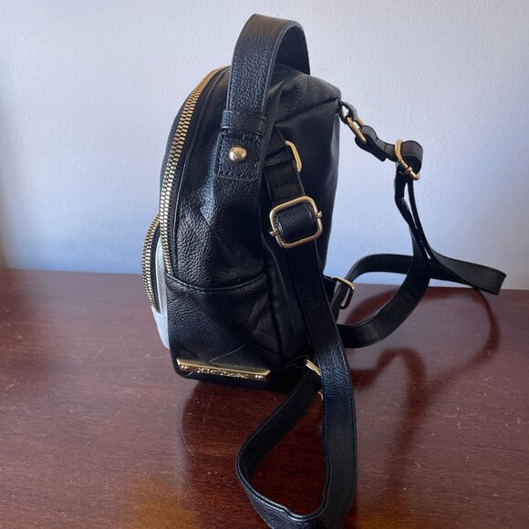 Betsey Johnson Quilted Puppy Dog Mini Backpack | Black & White Kitsch - Picture 6 of 13